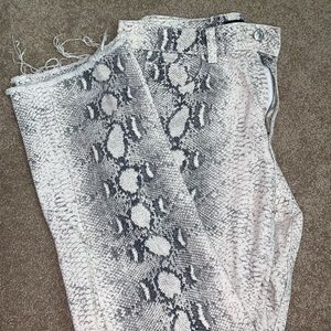 Snake skin jeans